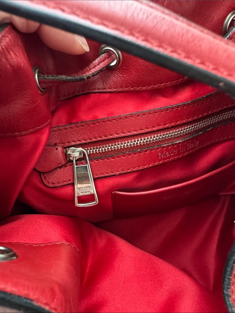 Moschino Red & Silver Coca-Cola Graphic Crossbody Bag